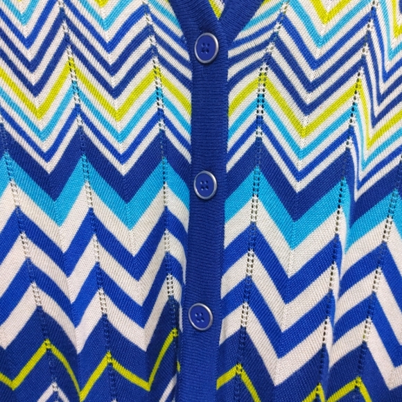 Lane Bryant Blue Green Knit Button Front Cardigan Sweater Women Plus Size 22/24 - Picture 8 of 9